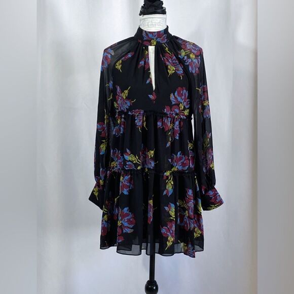 Cinq à Sept Revina Floral Print Mini Dress size 4 - Picture 6 of 14
